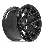 22x12 4P40 Gloss Black Brushed with Tinted Clear - 6x135 + 6x139.7 -44ET