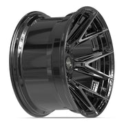 Set(4) 22x12 4P40 Gloss Black Brushed with Tinted Clear - 6x135 &amp; 6x139.7 -44ET