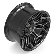Set(4) 20x10 4P44 Gloss Black Brushed with Tinted Clear - 6x135 &amp; 6x139.7 -18ET