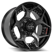 20x10 4P50 Gloss Black Brushed with Tinted Clear - 8x170 -24ET