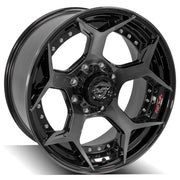 22x10 4P50 Gloss Black Brushed with Tinted Clear - 8x165.1 -24ET