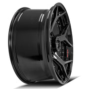22x10 4P50 Gloss Black Brushed with Tinted Clear - 8x165.1 -24ET