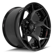 Set(4) 22x12 4P50 Gloss Black Brushed with Tinted Clear - 8x170 -44ET