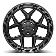 4P55 Gloss Black Brushed with Tinted Clear