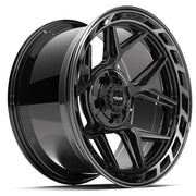 4P55 Gloss Black Brushed with Tinted Clear