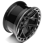 4P55 Gloss Black Brushed with Tinted Clear