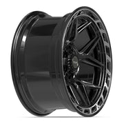 20x10 4P55 Gloss Black Brushed with Tinted Clear - 6x135 + 6x139.7 -18ET