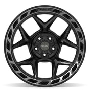 Set(4) 20x12 4P55 Gloss Black Brushed with Tinted Clear - 5x127 &amp; 5x139.7 -44ET