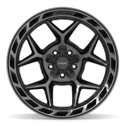 20x12 4P55 Gloss Black Brushed with Tinted Clear - 5x127 + 5x139.7 -44ET