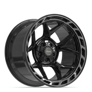 Set(4) 20x12 4P55 Gloss Black Brushed with Tinted Clear - 5x127 &amp; 5x139.7 -44ET