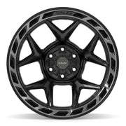 20x12 4P55 Gloss Black Brushed with Tinted Clear - 6x135 + 6x139.7 -44ET