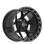 20x12 4P55 Gloss Black Brushed with Tinted Clear - 6x135 + 6x139.7 -44ET