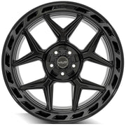 4PLAY 4P55 22x10 5x127 + 5x139.7 Gloss Black Brushed with Tinted Clear Wheels 285-45-22 Sailun TerraMax RT Tires TPMS SET