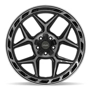22x10 4P55 Gloss Black Brushed with Tinted Clear - 5x127 + 5x139.7 -18ET