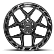 4PLAY 4P55 22x10 6x135 + 6x139.7 Gloss Black Brushed with Tinted Clear Wheels 285-45-22 Sailun TerraMax RT Tires TPMS SET