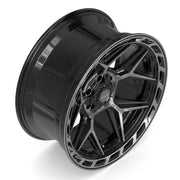 Set(4) 22x10 4P55 Gloss Black Brushed with Tinted Clear - 6x135 &amp; 6x139.7 -18ET