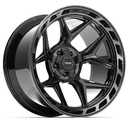 4P55 Gloss Black Brushed with Tinted Clear