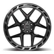 4P55 Gloss Black Brushed with Tinted Clear