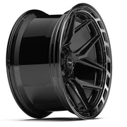 4P55 Gloss Black Brushed with Tinted Clear