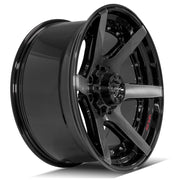 22x10 4P60 Gloss Black Brushed with Tinted Clear - 8x170 -24ET
