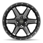 Set(5) 20x10 4P63 Gloss Black Brushed with Tinted Clear - 5x127 &amp; 5x139.7 -18ET