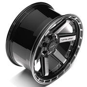 Set(4) 20x10 4P63 Gloss Black Brushed with Tinted Clear - 5x127 &amp; 5x139.7 -18ET