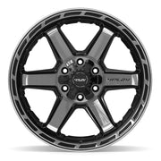 20x10 4P63 Gloss Black Brushed with Tinted Clear - 6x135 + 6x139.7 -18ET