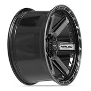 Set(4) 20x10 4P63 Gloss Black Brushed with Tinted Clear - 6x135 &amp; 6x139.7 -18ET