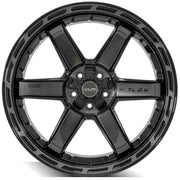4PLAY 4P63 22x10 5x127 + 5x139.7 -18et Gloss Black Brushed with Tinted Clear Wheel SET