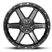 Set(5) 22x10 4P63 Gloss Black Brushed with Tinted Clear - 5x127 &amp; 5x139.7 -18ET with 33x12.50r22 Sailun TerraMax RT Tires