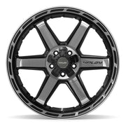 Set(4) 22x10 4P63 Gloss Black Brushed with Tinted Clear - 5x127 &amp; 5x139.7 -18ET with 33x12.50r22 Sailun TerraMax RT Tires &amp; TPMS