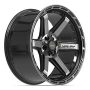 Set(5) 22x10 4P63 Gloss Black Brushed with Tinted Clear - 5x127 &amp; 5x139.7 -18ET with 285/45r22 Bridgestone Dueler Alenza HL Tires