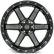 4PLAY 4P63 22x10 6x135 + 6x139.7 -18et Gloss Black Brushed with Tinted Clear Wheel SET