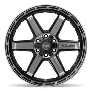 Set(4) 22x10 4P63 Gloss Black Brushed with Tinted Clear - 6x135 &amp; 6x139.7 -18ET with 33x12.50r22 Sailun TerraMax RT Tires