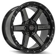 4PLAY 4P63 22x10 6x135 + 6x139.7 -18et Gloss Black Brushed with Tinted Clear Wheel SET