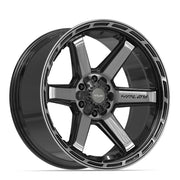 Set(4) 22x10 4P63 Gloss Black Brushed with Tinted Clear - 6x135 &amp; 6x139.7 -18ET with 285/45r22 TBB TS-37 AT Tires