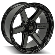 4PLAY 4P63 22x10 6x135 + 6x139.7 -18et Gloss Black Brushed with Tinted Clear Wheel SET