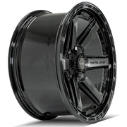4PLAY 4P63 22x10 6x135 + 6x139.7 -18et Gloss Black Brushed with Tinted Clear Wheel SET