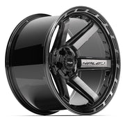 Set(4) 22x12 4P63 Gloss Black Brushed with Tinted Clear - 5x127 &amp; 5x139.7 -44ET