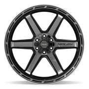 Set(4) 24x12 4P63 Gloss Black Brushed with Tinted Clear - 6x135 &amp; 6x139.7 -44ET
