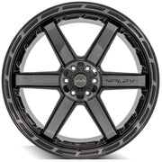 4PLAY 4P63 24x12 6x135 + 6x139.7 -44et Gloss Black Brushed with Tinted Clear Wheel SET