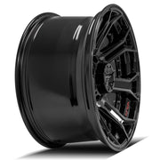 Set(4) 20x10 4P70 Gloss Black Brushed with Tinted Clear - 8x170 -24ET