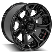 Set(4) 20x10 4P70 Gloss Black Brushed with Tinted Clear - 8x165.1 -24ET