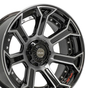 22x10 4P70 Gloss Black Brushed - 5x127 + 5x139.7 -24ET