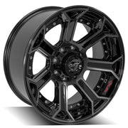 4PLAY 4P70 22x10 8x165.1 -24et Gloss Black Brushed with Tinted Clear Wheel SET