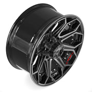 20x9 4P80R Gloss Black Brushed with Tinted Clear - 8x165.1 +0ET