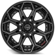 4P80R Gloss Black Brushed with Tinted Clear