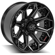 4P80R Gloss Black Brushed with Tinted Clear