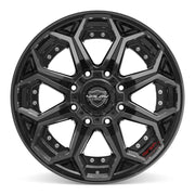 20x10 4P80R Gloss Black Brushed with Tinted Clear - 8x180 -24ET