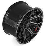 20x10 4P80R Gloss Black Brushed with Tinted Clear - 8x180 -24ET